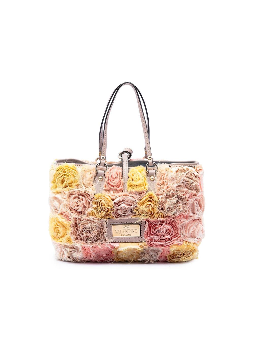 Valentino Small Silk Rosier Tote Pre- #375335V55B